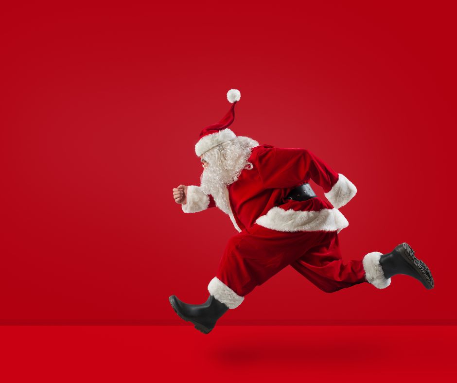 Babbo Natale corre in ritardo per trovare gli ultimi regali di Natale